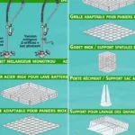 Accessoires et options pour toute la gamme des laves verre, laves vaisselle, type SILVER.