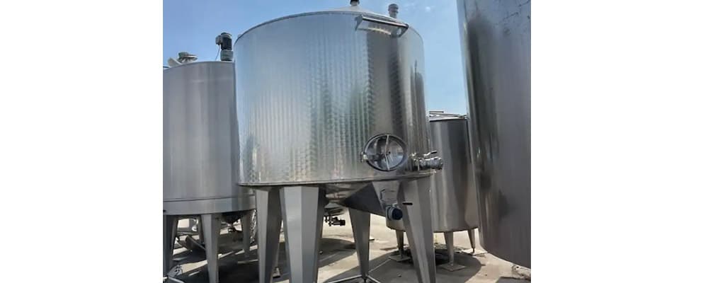 Tank de stockage lait 7000L inox non isolé pour fromagerie artisanale